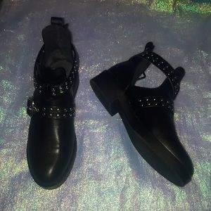 H&M Divided Black Motorcycle Ankle Boots